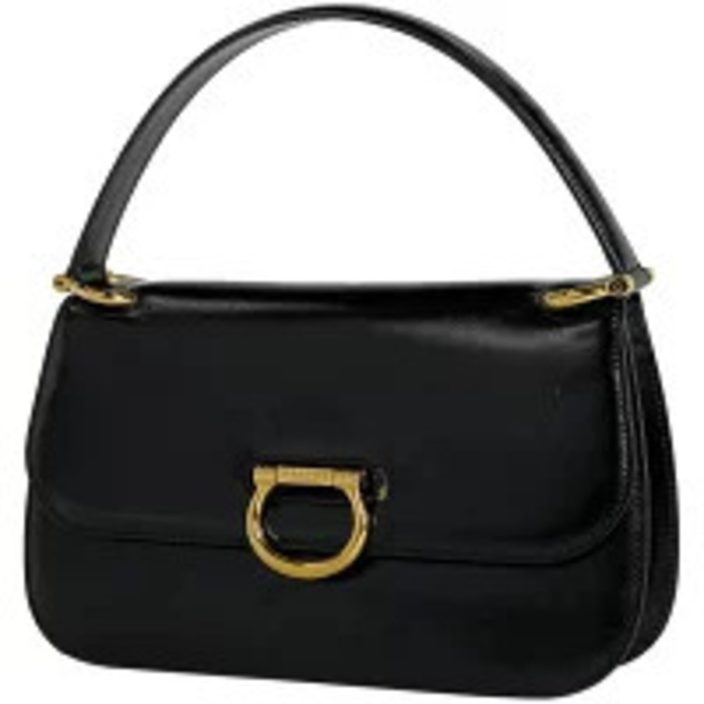Celine 2way Handbag Crossbody Leather Black